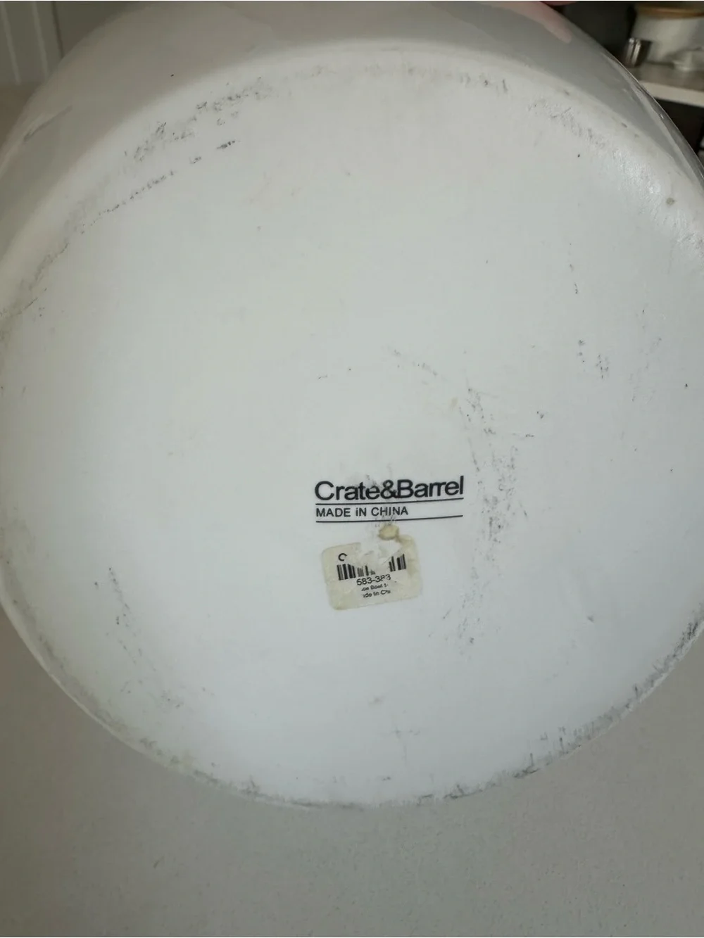 Crate & Barrel White Ceramic Bowls - Set of 2